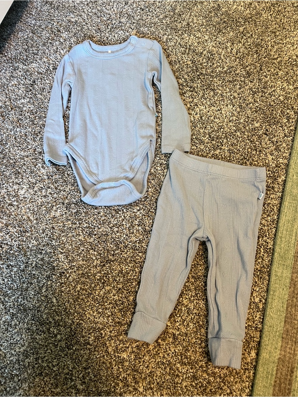 Posh Peanut Baby Pointelle Onesie and Legging Set